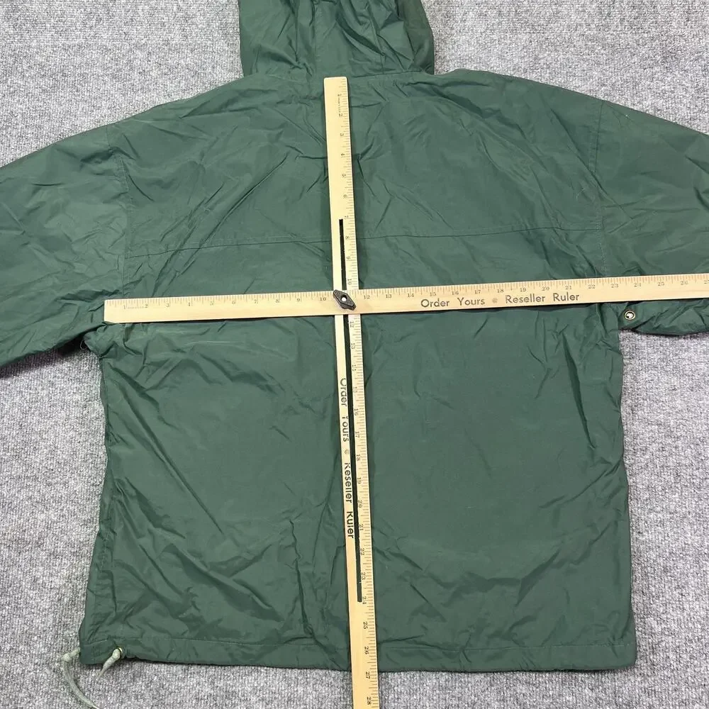 Vintage Gap Anorak Jacket Mens M Green Hooded Nylon 1/4 Zip Pullover Outdoor